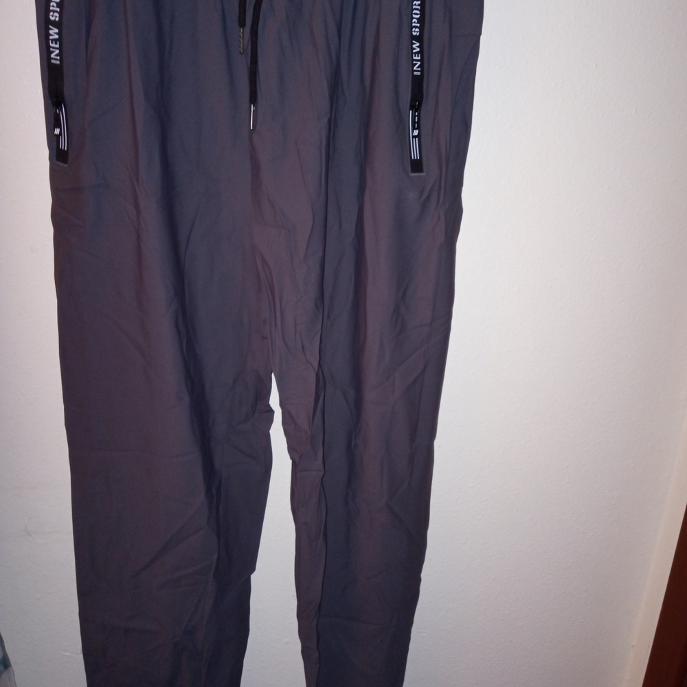 Women's Gray Track Joggers with Drawcords